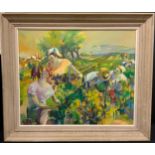 Juskowiak, 20th century, Les Vendanges, signed and dated 1972, signed again, inscribed with the