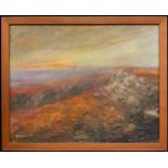 Kristan Baggaley Winter Sunset, Stanage Edge 39.5cm x 50cm