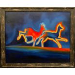 Samson (British Modern school), The Pursuit, signed, oil on board, 40cm x 50cm.