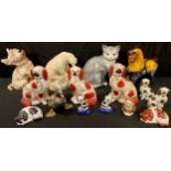 Animal Models - a Staffordshire Just Cats & Co fireside model, 29cm; Victorian Staffordshire and