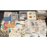 First Day Covers and Stamps - GB, World, etc (1 box)