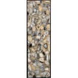 A rectangular agate collage table-top, quite plain, 120cm x 35.5cm