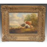 Circle of Thomas Sidney Cooper Cattle in a Meadow oil on canvas, 23cm x 30cm