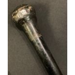 A George V silver mounted walking cane, London 1931