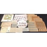 A collection of Pro Patria H.Bouquet cut-out card sheets, various infantries, some in folders etc (