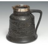 An early Macintyre silver-mounted earthenware tavern jug, The Bell Edmonton/The Diverting History of