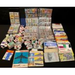 Trade and Cigarette Cards - various sets, some loose and in albums, cigarette packets full of,