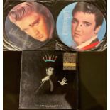 Elvis Presley - a two picture disc set, A Tribute To Elvis, 1987 BMG Music; a Five MC Set, Elvis The