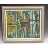 John Marshall (20th century) Reflections signed, oil on canvas, 50cm x 59cm