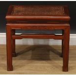 A Chinese low table or stool, 48.5cm high, 53cm wide, 33.5cm deep