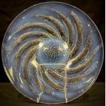 ***Catalogue Amendment***A French Rene Lalique opalescent glass Sardine pattern dish, moulded