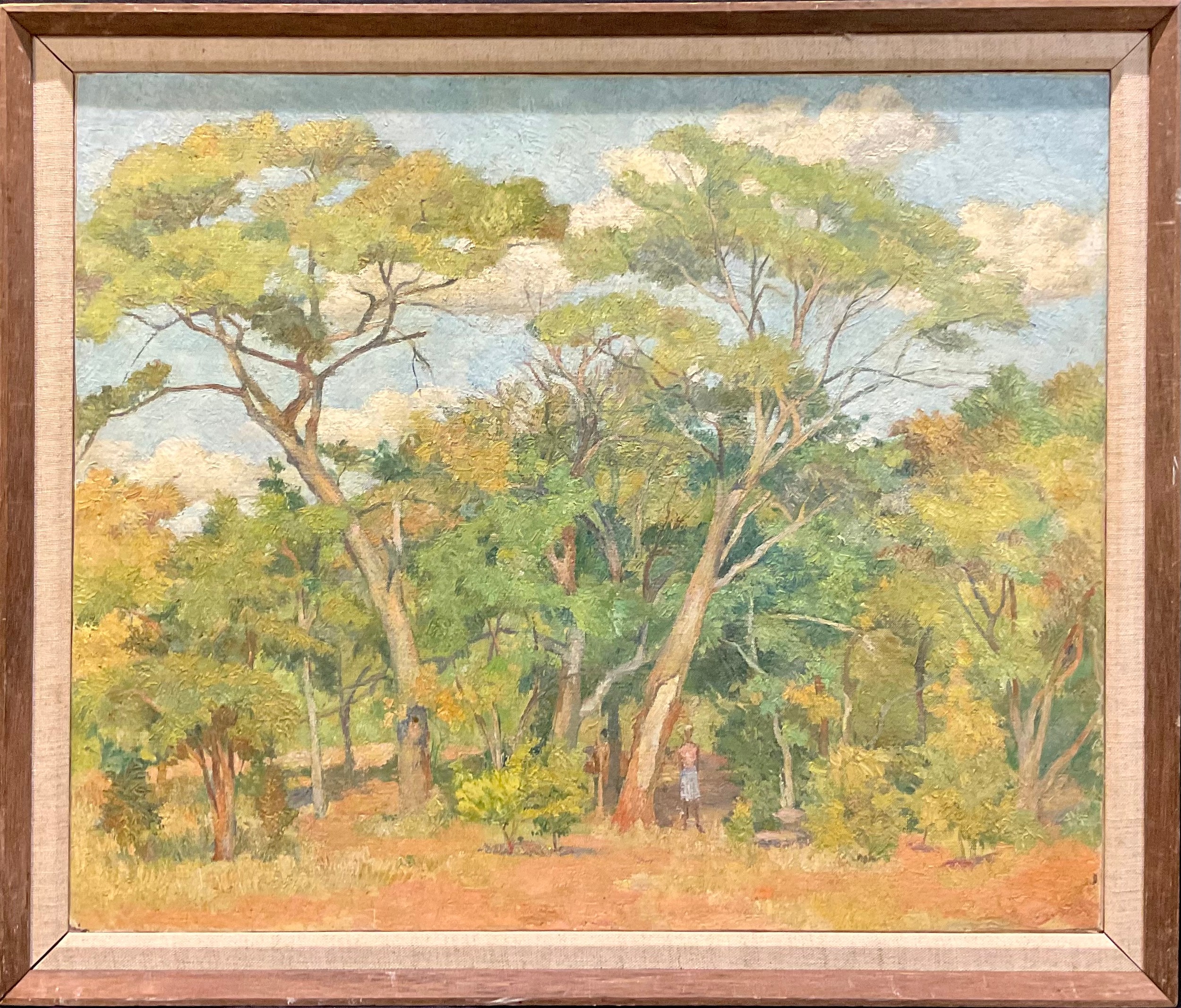 Crediton (South African School, 20th century) Veldt Landscape inscribed stretcher, oil on canvas, - Bild 2 aus 3