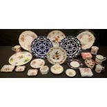 A Royal Crown Derby Imari palette plate, pattern number A692, another smaller; other Royal Crown