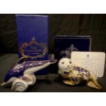 A Royal Crown Derby paperweight, Harbour Seal, exclusive limited edition 363/4,500, gold stopper,