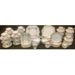 A Duchess China tea service for twelve comprising cake plates, side plates, cream jug, sugar bowl,