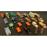 A collection of unboxed and playworn diecast models, including Dinky Toys and Charbens (quantity)