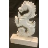 A cast iron doorstop, as a seahorse, 27cm high