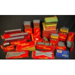 Toys & Juvenalia - Tri-ang Railways OO Gauge trackside accessories and coaches, mostly in boxes;