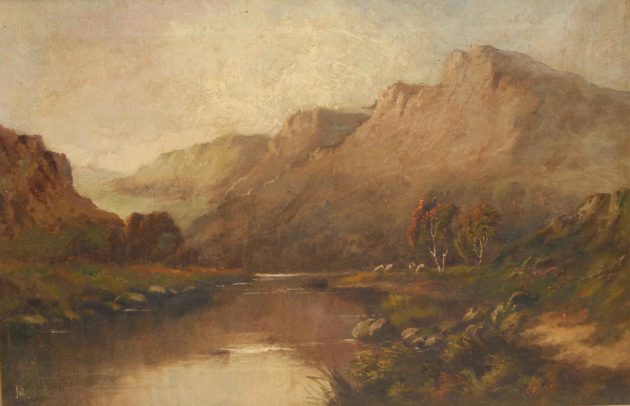 English School (late 19th century) The Highlands indistinctly signed, oil on canvas, 40cm x 61cm