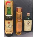 A bottle of The Glenlivet pure single malt Scotch whisky, aged 12 years, 700ml; a bottle of