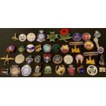Badges - enamel and other badges including advertising, nursing, football, motoring, etc (40)