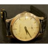 A Jaeger Le Coutre 9ct gold automatic wristwatch