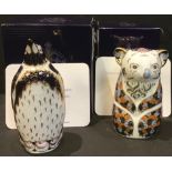 A Royal Crown Derby paperweight, Endangered Species Galapagos Penguin, Sinclairs exclusive