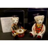 A Royal Crown Derby paperweight, Drummer Teddy, Govier's exclusive, limited edition 979/1,500,