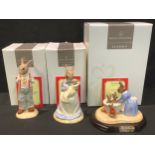 A Royal Doulton Bunnykins model, Bath Night, DB241, oval stand, certificate, boxed; two others,
