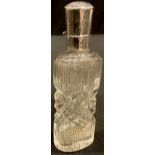 A 19th century French silver mounted scent bottle, c.1870