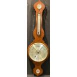 A mid 19th century rosewood wheel barometer, 103.5cm high