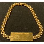 An African Gold Company ingot bracelet marked ZA 3700