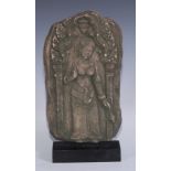 A stele, in the Gurjara-Pratihara dynasty manner, as a deity, 34cm high overall