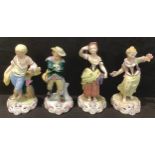 A set of four porcelain figures, The Seasons, late 20th century (4)