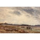 Frank Saltfleet (1860 - 1937) Timber Wagon Heading Home signed, watercolour, 33cm x 49cm