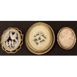 A Victorian cameo brooch; others (3)