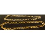 A 9ct gold curb link bracelet, marked 375, 1.77g; another 9ct gold bracelet, 6.2g, marked 375 (2)