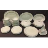 A Wegdwood of Etruria & Barlaston Celadon dinner service for six comprising vegetable dishes,