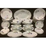 A Continental KPM Thyra pattern part dinner service comprising vegetable dishes, large serving