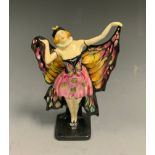 A Royal Doulton model, Butterfly HN 719, designed by Arthur Leslie Harradine, introduced 1925,