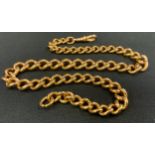 A fine quality 18ct gold heavy weight graduated solid curb link necklace, 41cm long, 97.6g