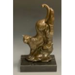 Gerald Balciar, 20th century, a brown patinated bronze, Canyon Princess, Panther, 36cm high,