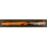 A Victorian turned and painted police truncheon, by Parker, 233 Holborn, decorated in polychrome and