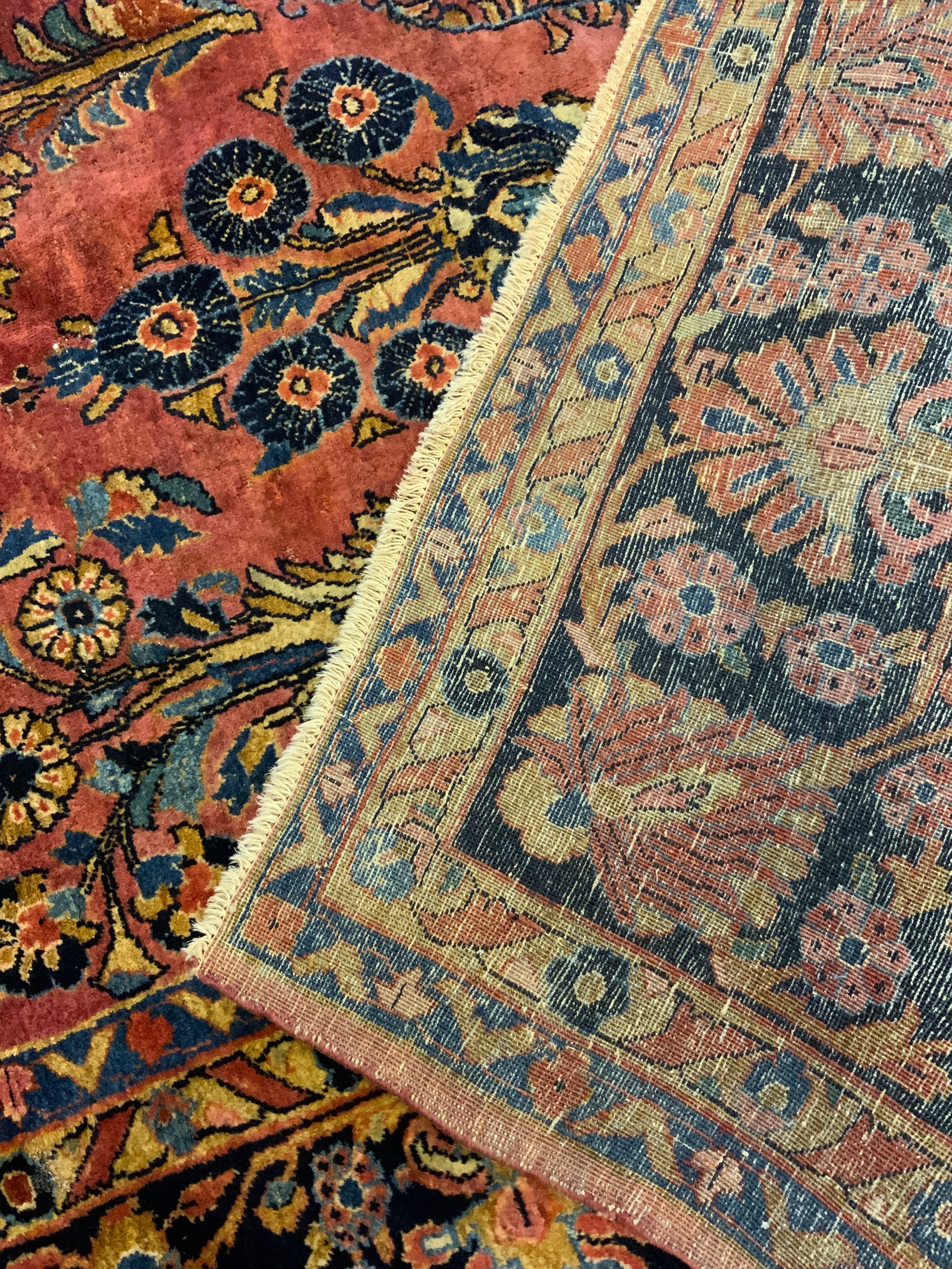 A large Persian, hand-knotted, Moharjeran rug, the central floral medallion within a field of - Bild 2 aus 2