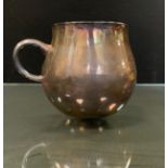 A 19th century silver baluster mug, loop handle, 8cm high, Dublin 1802, 7.4ozt Reputably belonged to