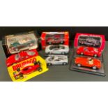 Diecast Vehicles & Models - Burago Porche 356B cabriolet (1961), Ferrari F40, Ford AC Cobra (1965)