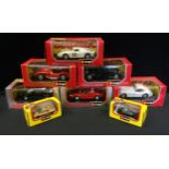 Burago 1:24 model car, Jaguar XK 120 Coupe (1948); others Ferriri 250 Le Mans; Lamborghini