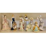 Coalport figures - Debutante Paula, Amanda, Debutante Tricia, Lady Rebecca; others; Royal Doulton