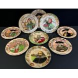 A set of six Royal Doulton Series Ware plates, The Doctor, The Squire, The Parson, The Jester, The