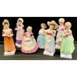 A Royal Doulton figure, Bunny, HN2214; Beth, HN2214; Louise HN2869; etc (7)